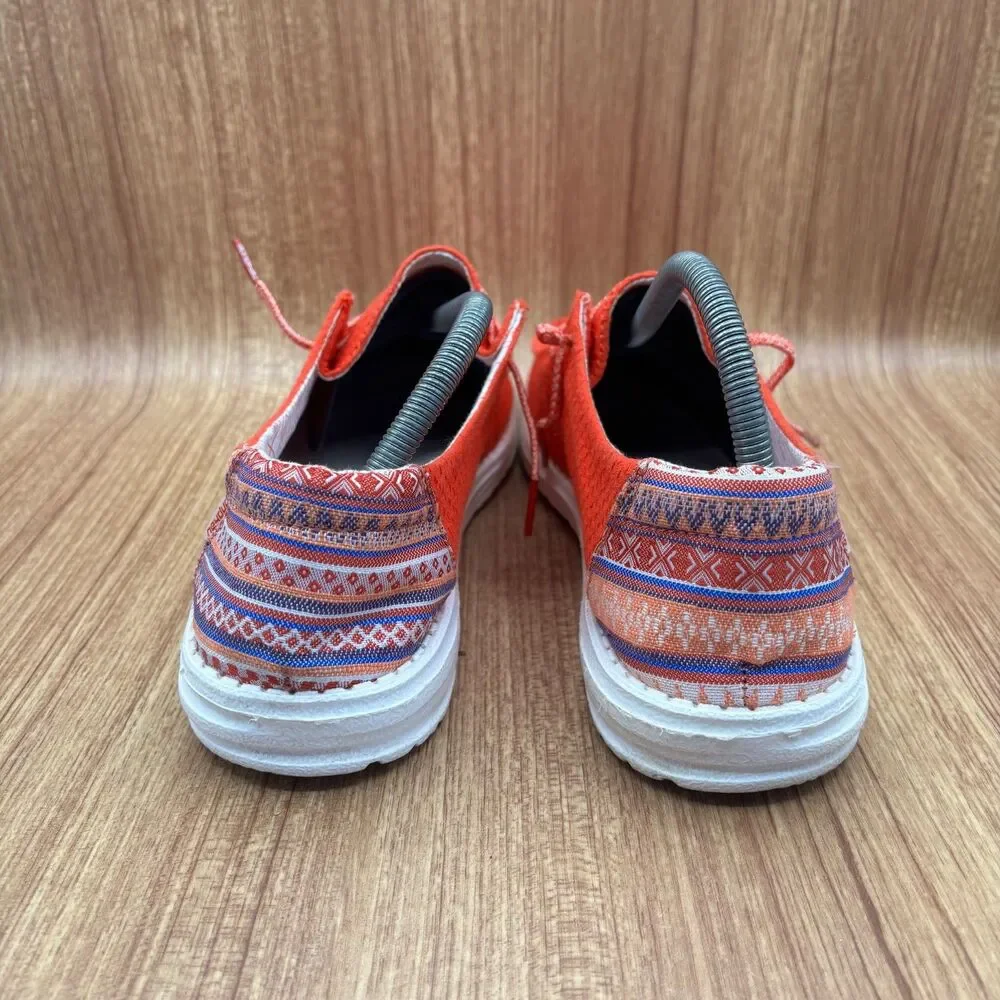 Hey Dude Wendy Aztec Red Loafer‎ Women's Shoes Size 11